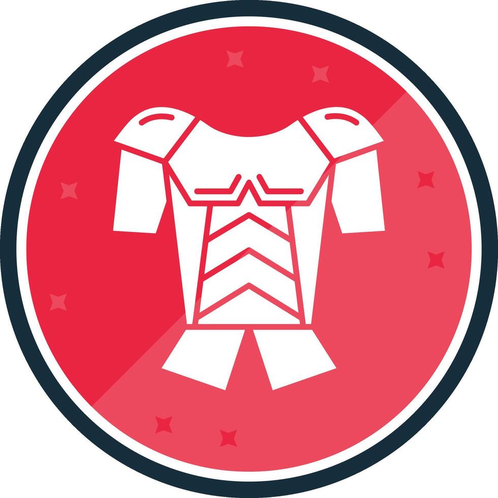 Armor Glyph verse Icon vector