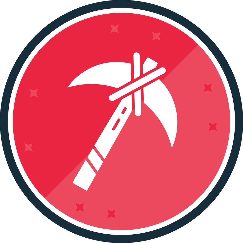 Pickaxe Glyph verse Icon vector