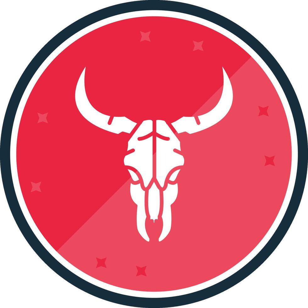 Bull skull Glyph verse Icon vector