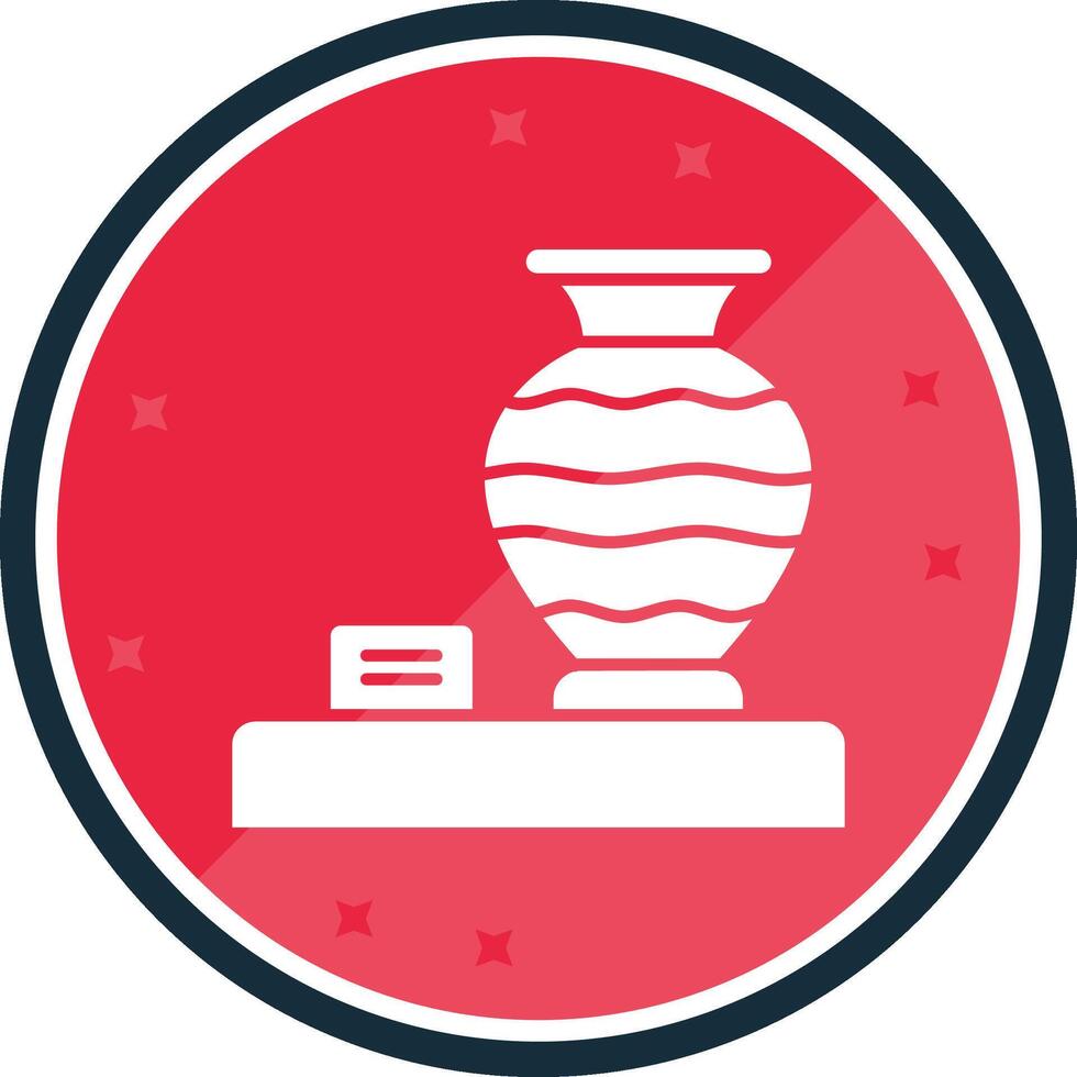 Vase Glyph verse Icon vector