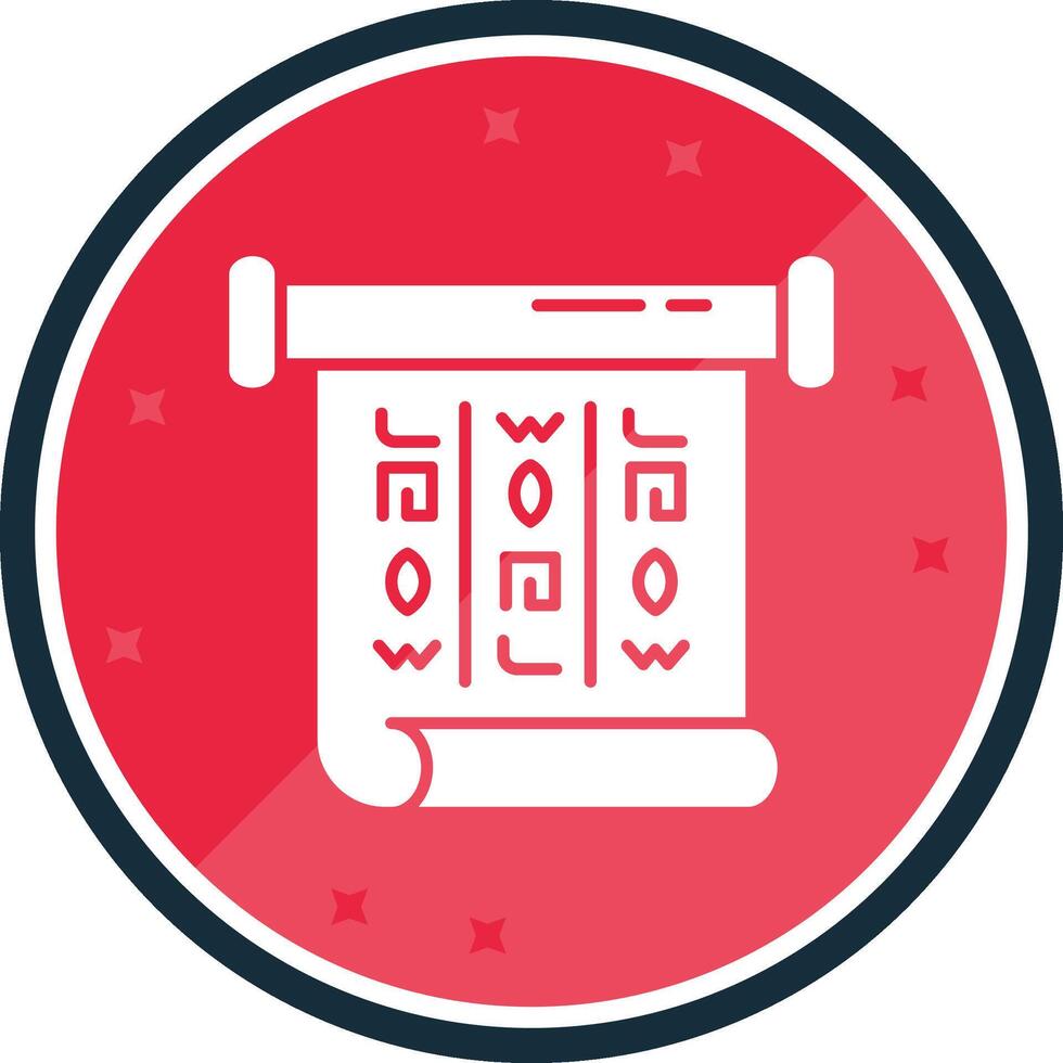 words Glyph verse Icon vector