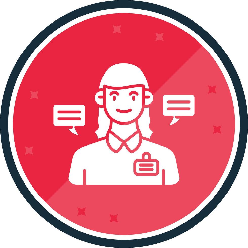 Public relation Glyph verse Icon vector