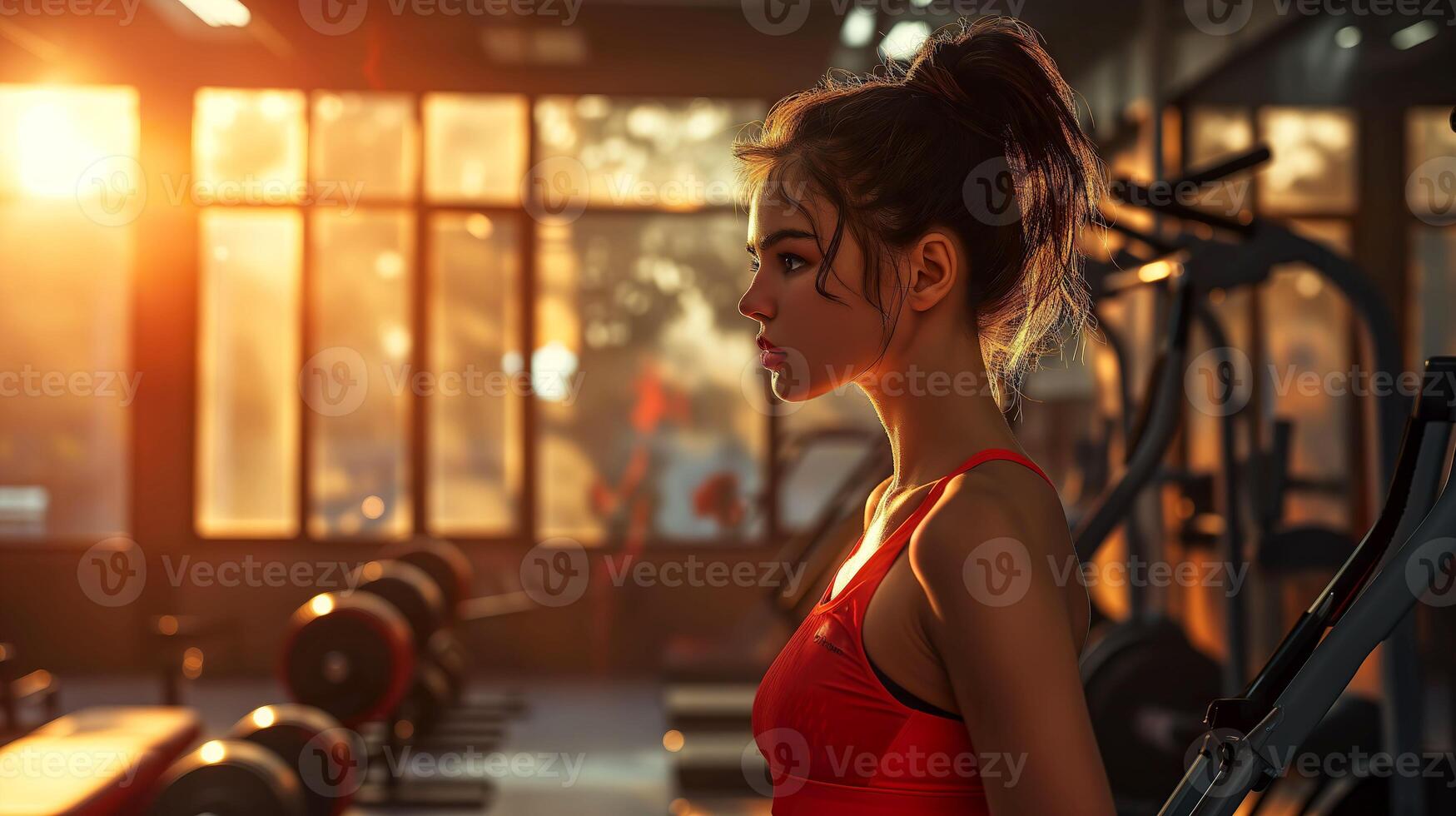 AI generated Fitness Journey Teenage Girl Embracing an Active Lifestyle photo