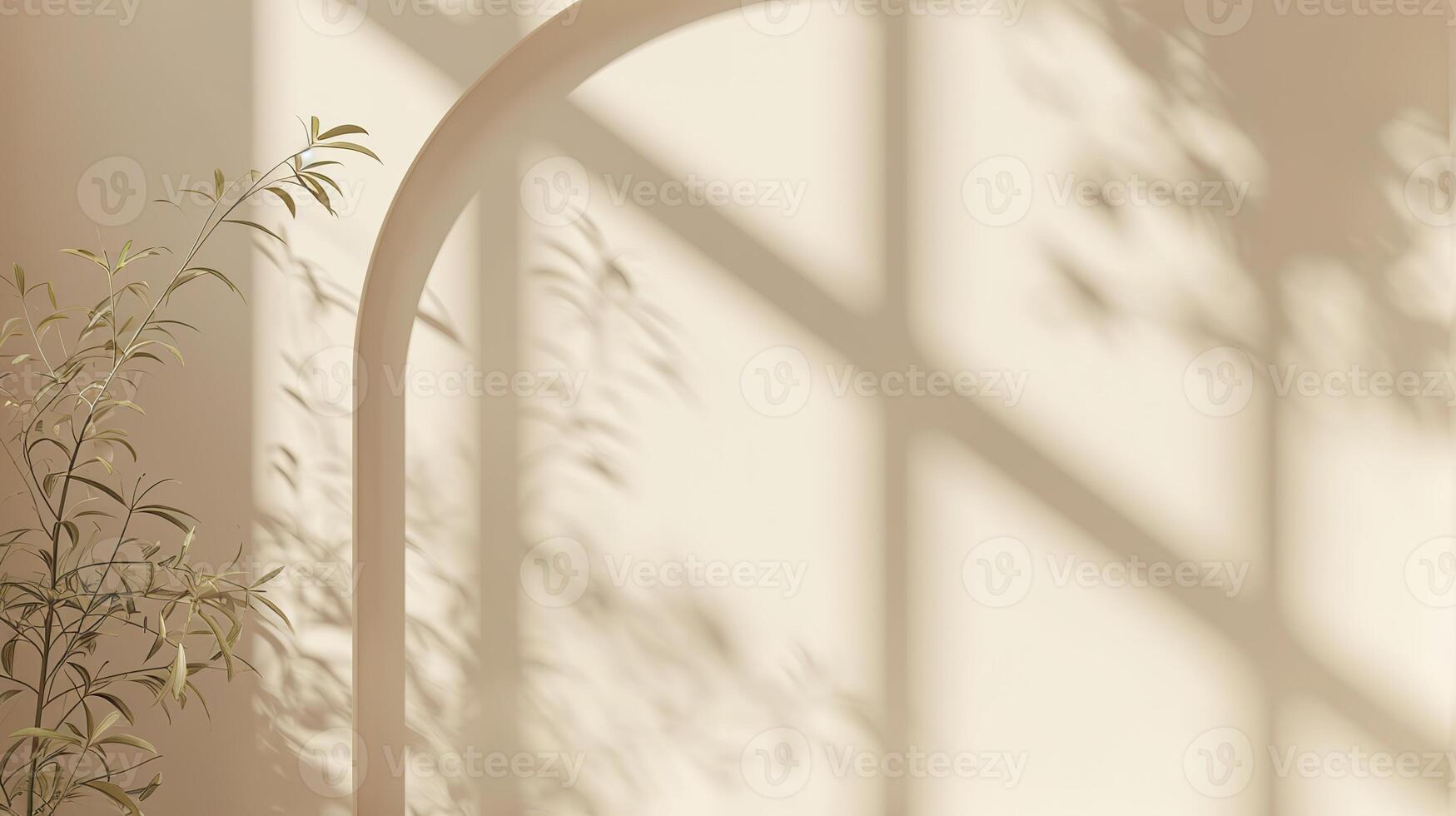 AI generated Minimalistic Abstract Beige Background for Elegant Product Presentation photo