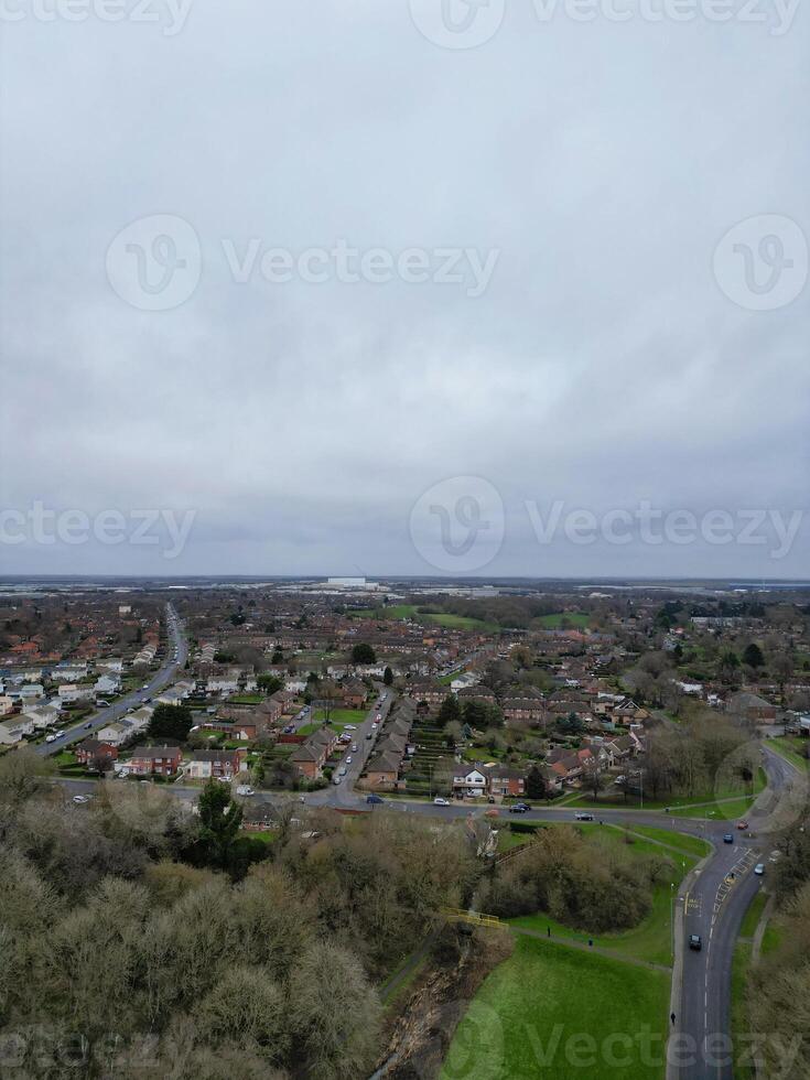 High Angle View of Corby City of Northamptonshire England United Kingdom. November 1st, 2023 photo