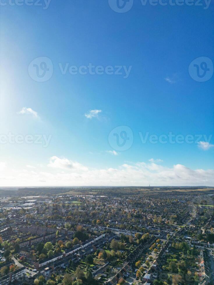 High Angle View of North Luton City of England UK During Cold and Bright Day of Winter. November 7th, 2023 photo