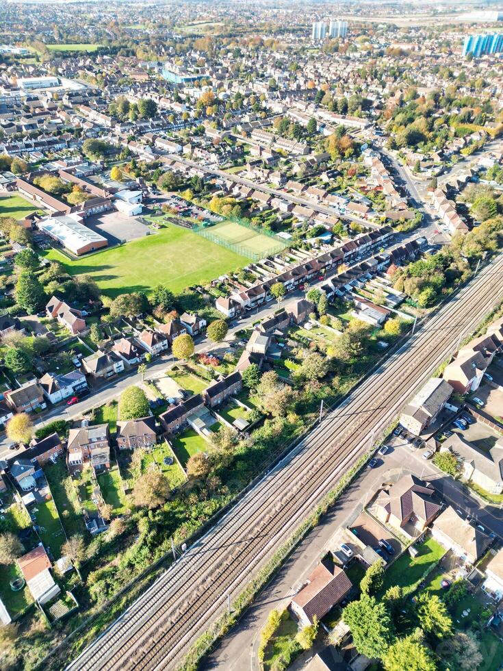 High Angle View of North Luton City of England UK During Cold and Bright Day of Winter. November 7th, 2023 photo