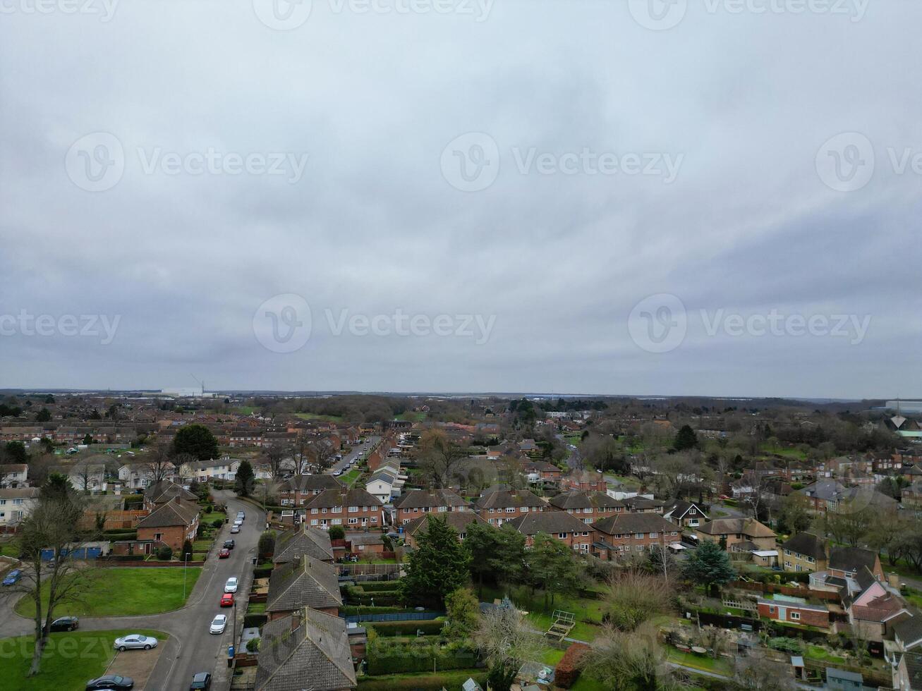 High Angle View of Corby City of Northamptonshire England United Kingdom. November 1st, 2023 photo