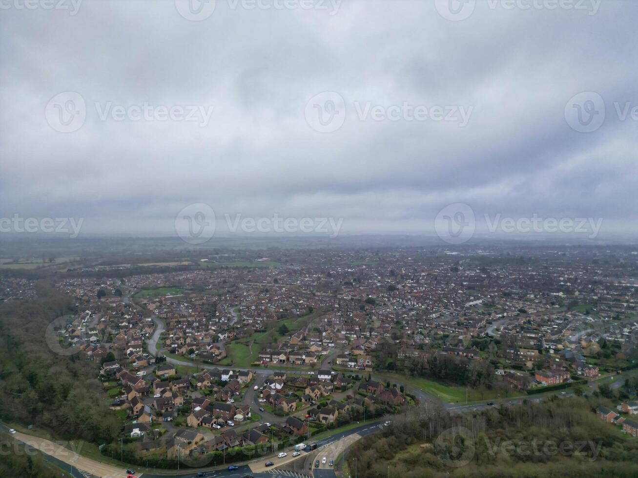 alto ángulo ver de corby ciudad de Northamptonshire Inglaterra unido Reino. noviembre 1º, 2023 foto