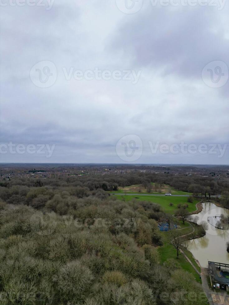 High Angle View of Corby City of Northamptonshire England United Kingdom. November 1st, 2023 photo