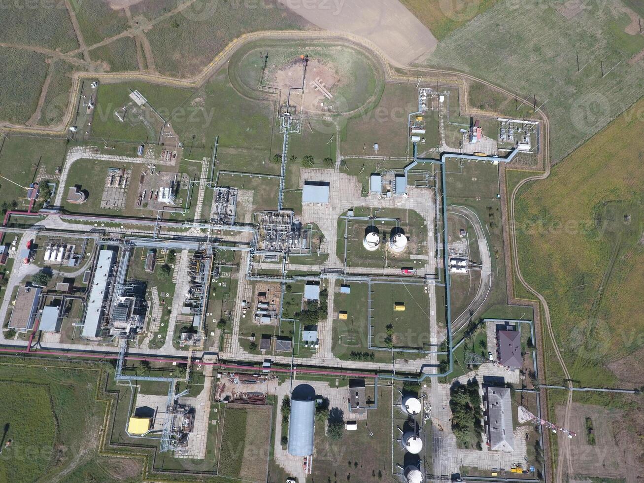 The separation system, top view. Aerophotographing station separation and dehydration. photo