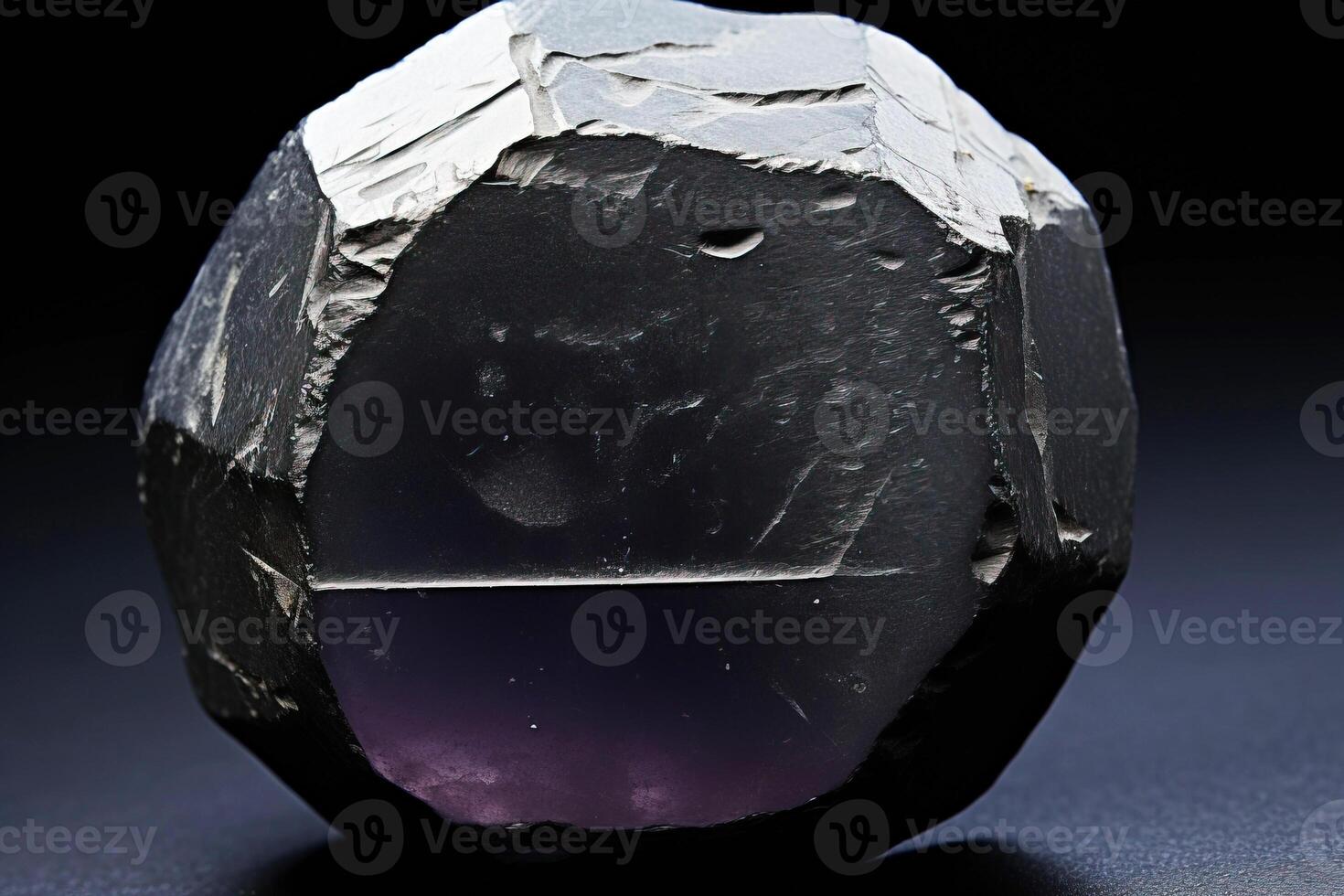 AI generated taaffeite is a rare precious natural stone on a black background. AI generated. photo