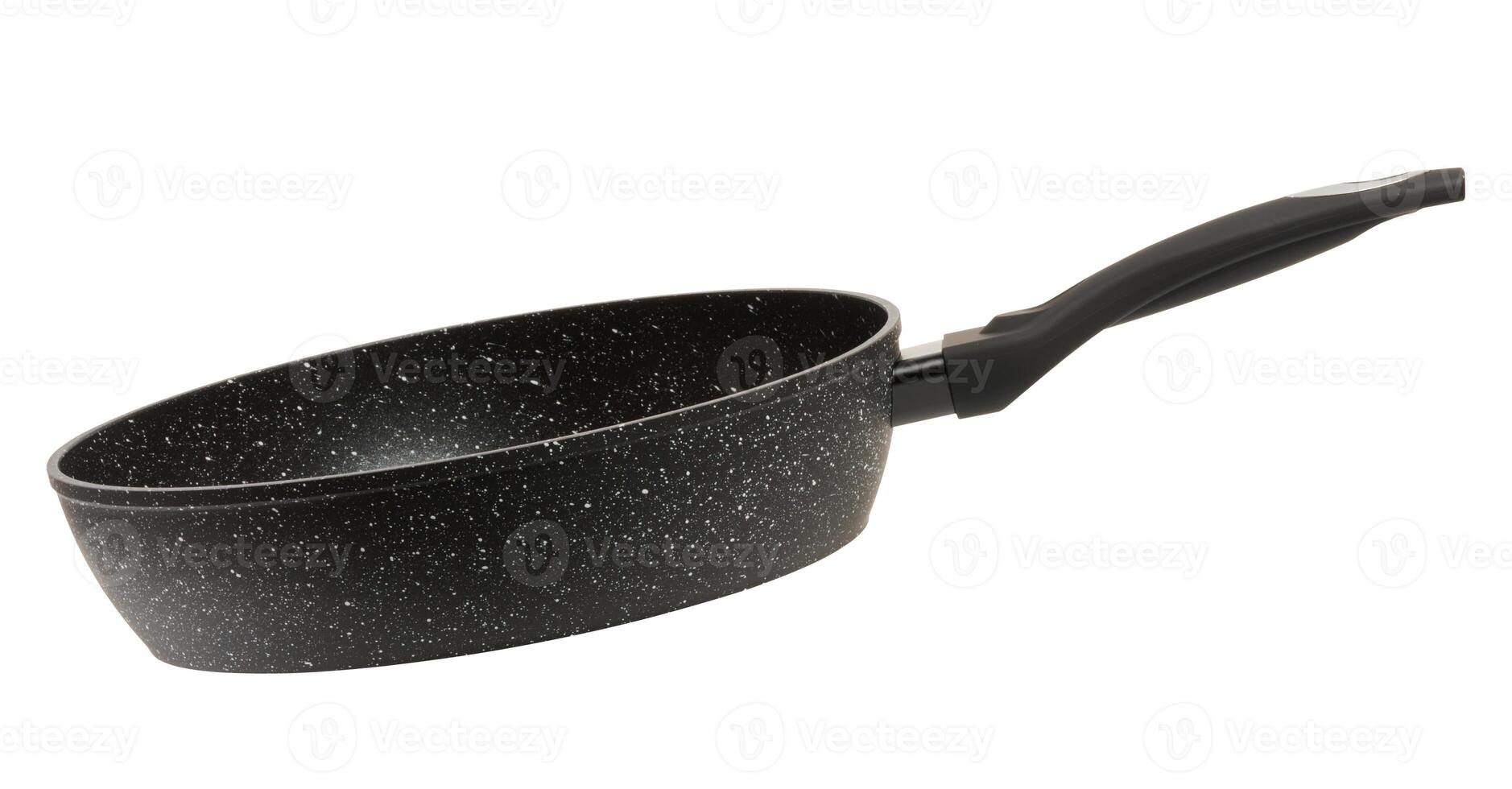 New black empty round non-stick frying pan photo