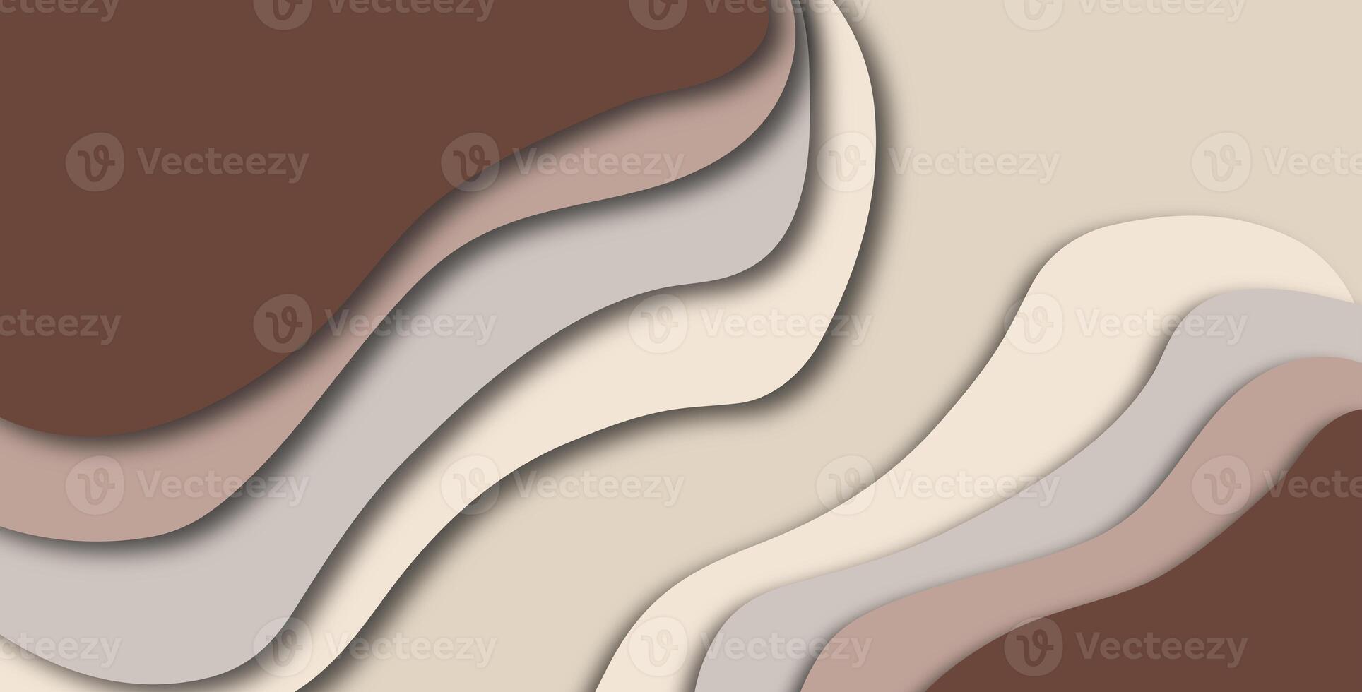 Beige-brown background made of various shapes with a shadow overlaid on a layer photo