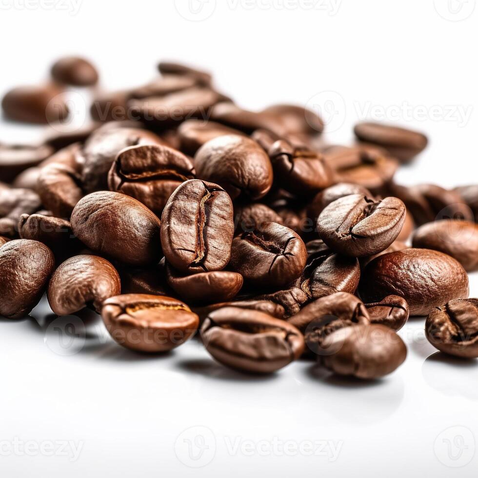 Coffee Beans Isolated on White Background. Ai Generated. High quality photo