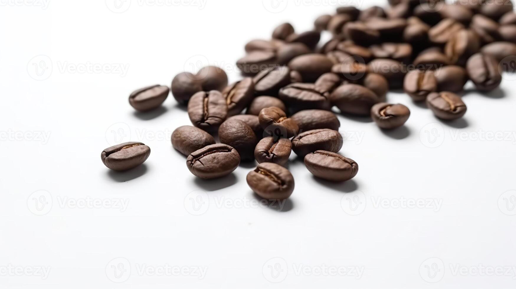 Coffee Beans Isolated on White Background. Ai Generated. High quality photo