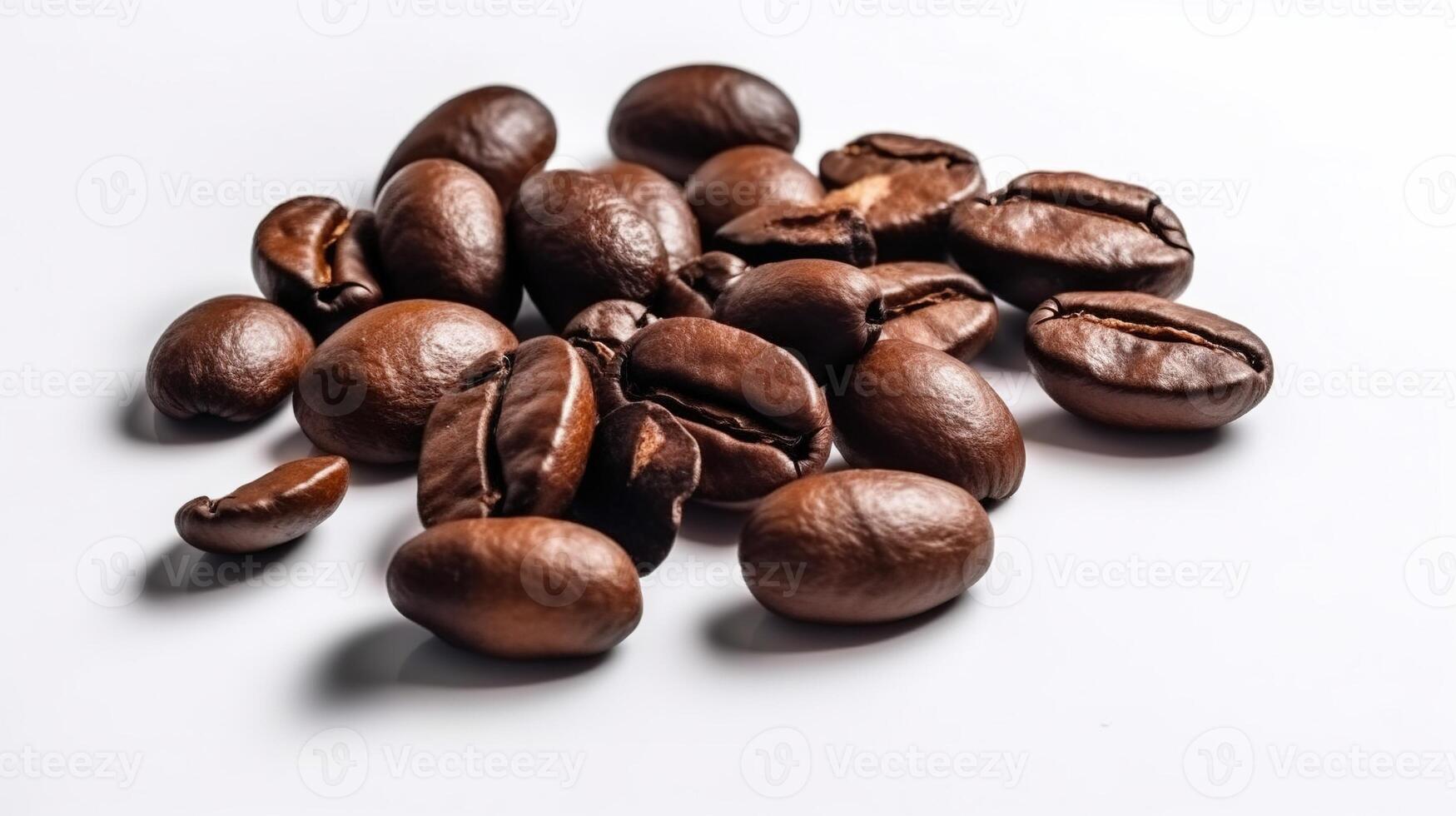 Coffee Beans Isolated on White Background. Ai Generated. High quality photo