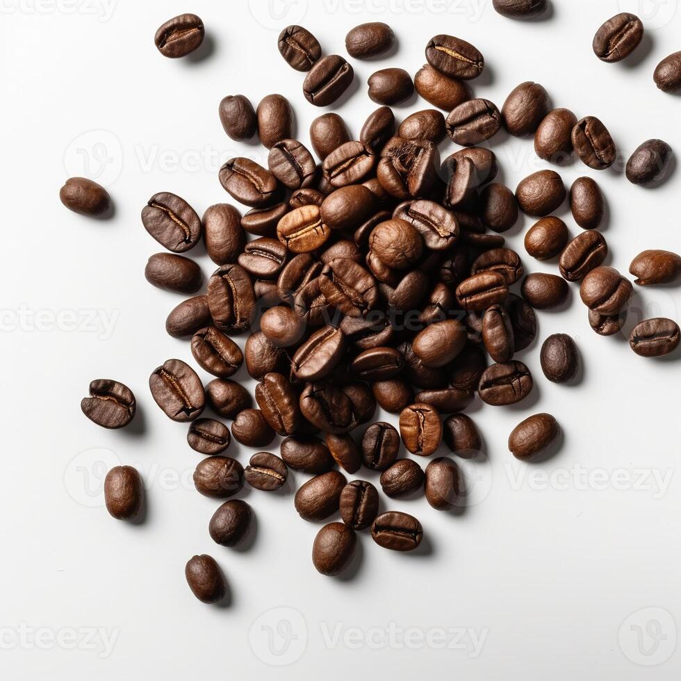 Coffee Beans Isolated on White Background. Ai Generated. High quality photo