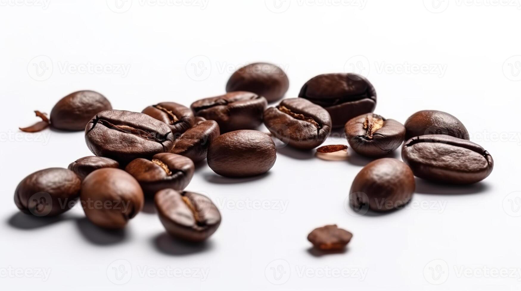 Coffee Beans Isolated on White Background. Ai Generated. High quality photo