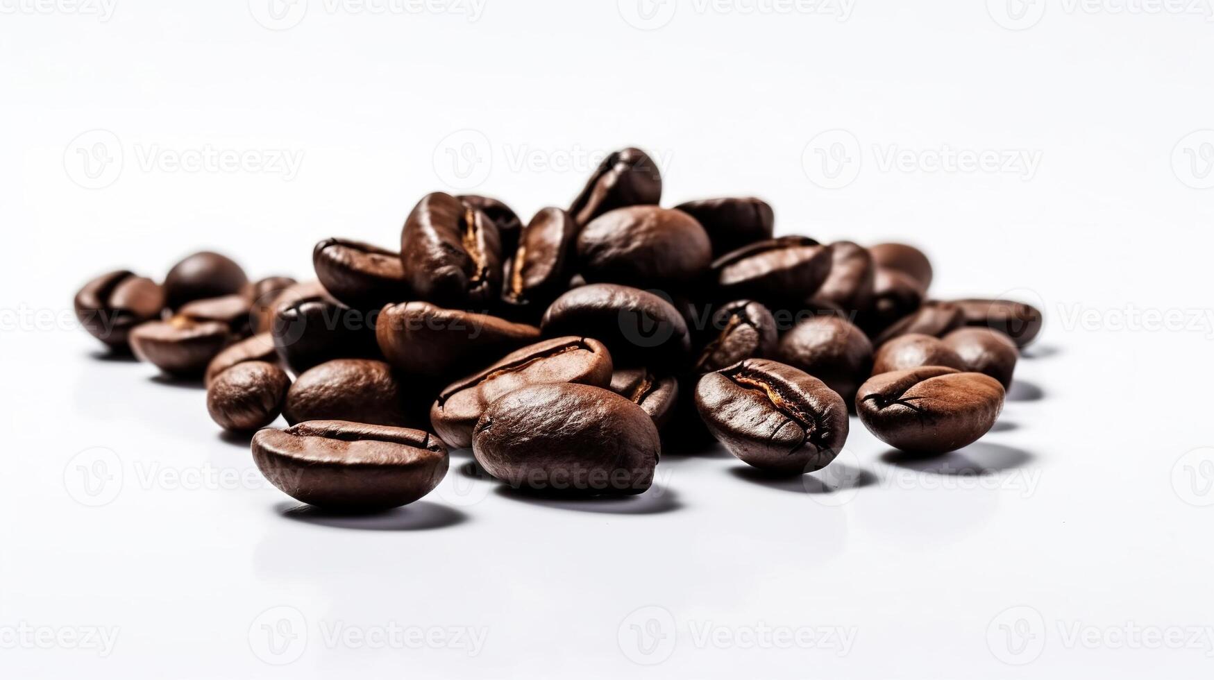 Coffee Beans Isolated on White Background. Ai Generated. High quality photo