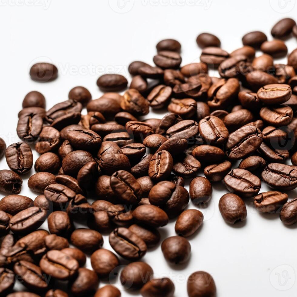 Coffee Beans Isolated on White Background. Ai Generated. High quality photo