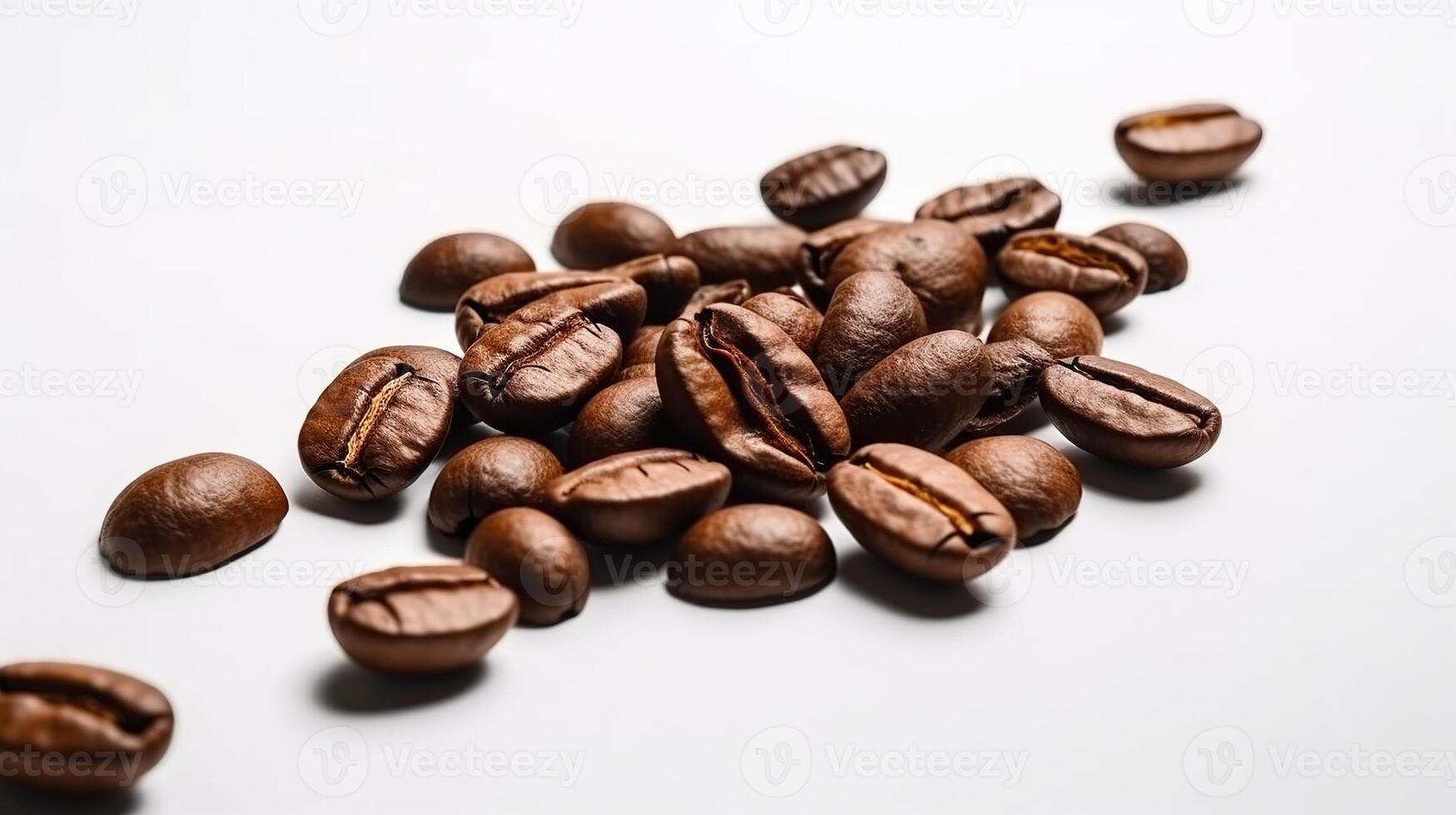 Coffee Beans Isolated on White Background. Ai Generated. High quality photo
