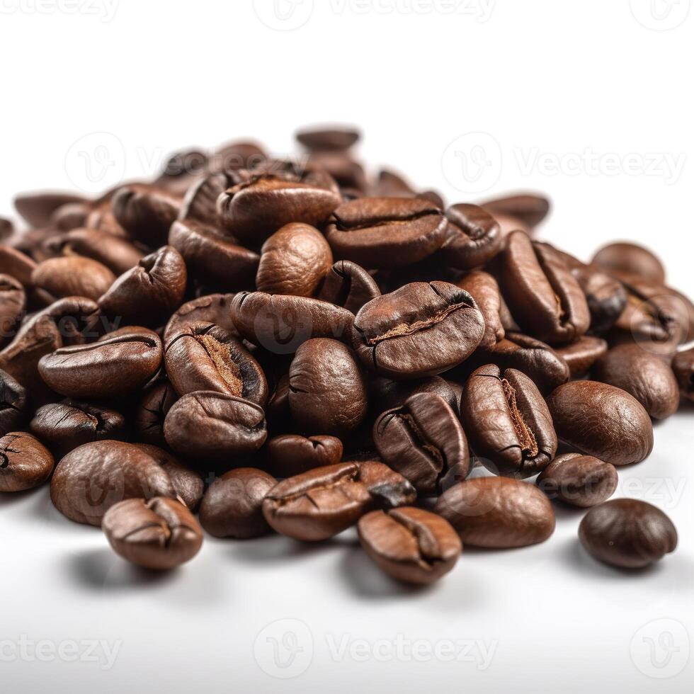 Coffee Beans Isolated on White Background. Ai Generated. High quality photo
