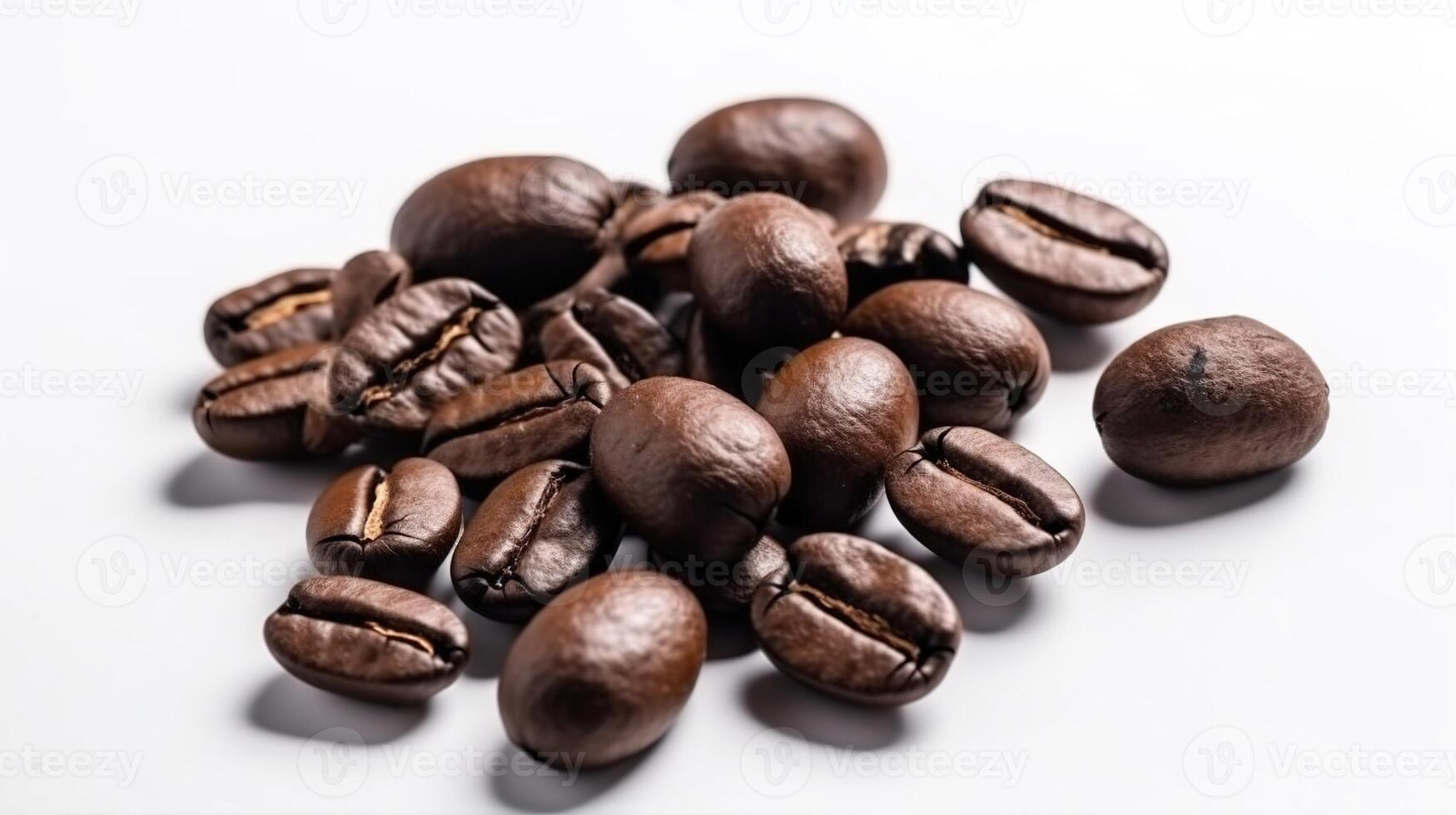 Coffee Beans Isolated on White Background. Ai Generated. High quality photo