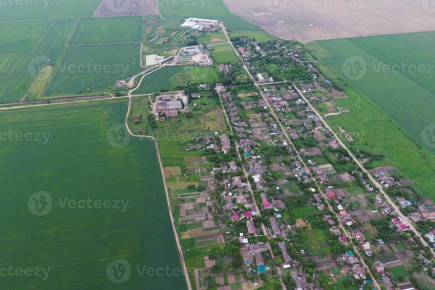 Top view of the town village Elitnyy photo