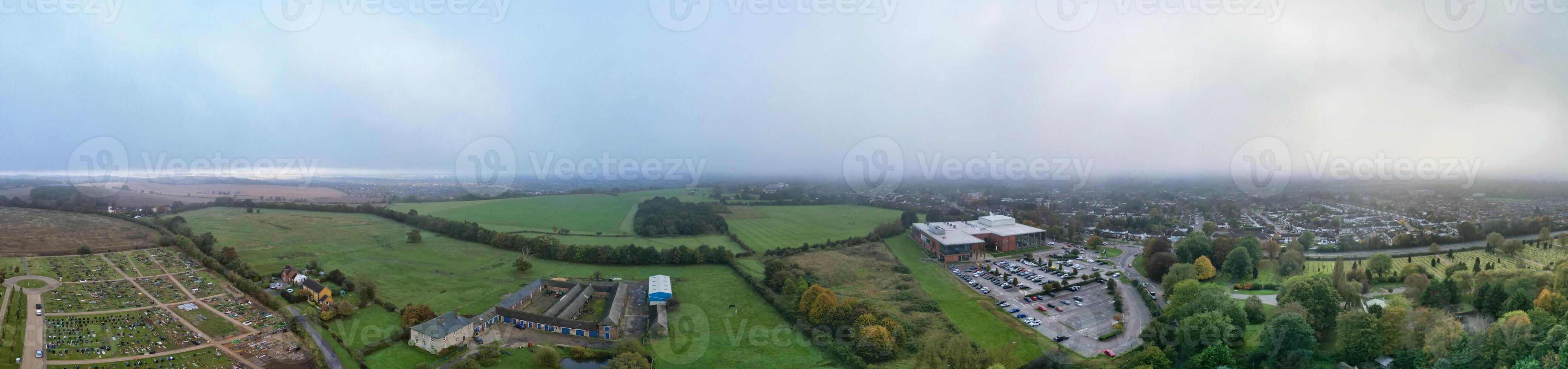 Aerial Panoramic View of Hitchin, Hertfordshire, England. United Kingdom. October 28th, 2023 photo