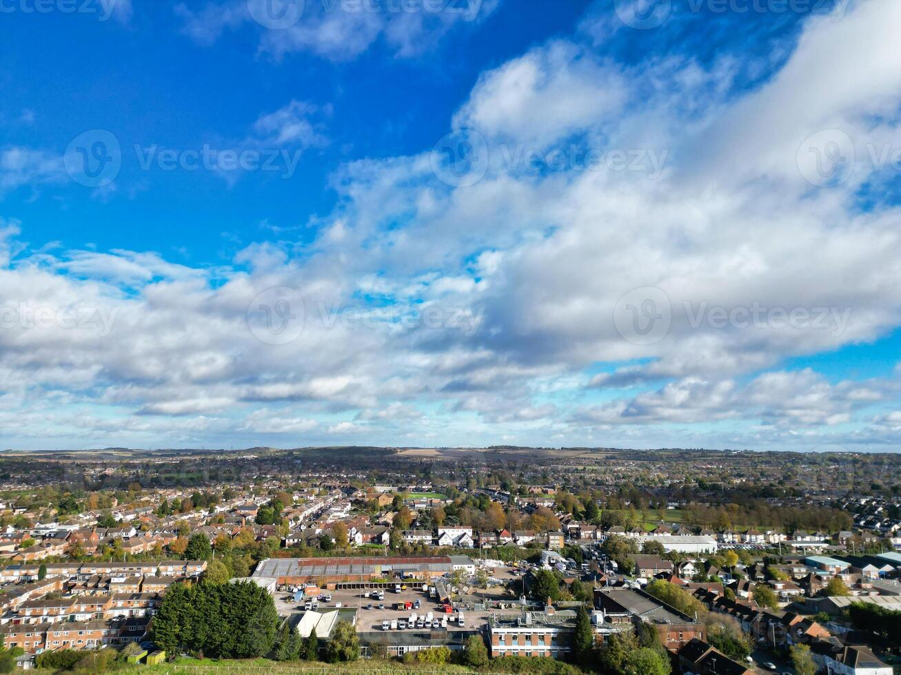 High Angle View of North Luton City of England UK During Cold and Bright Day of Winter. November 7th, 2023 photo