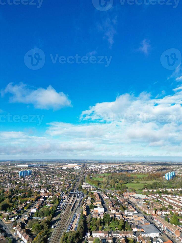 High Angle View of North Luton City of England UK During Cold and Bright Day of Winter. November 7th, 2023 photo