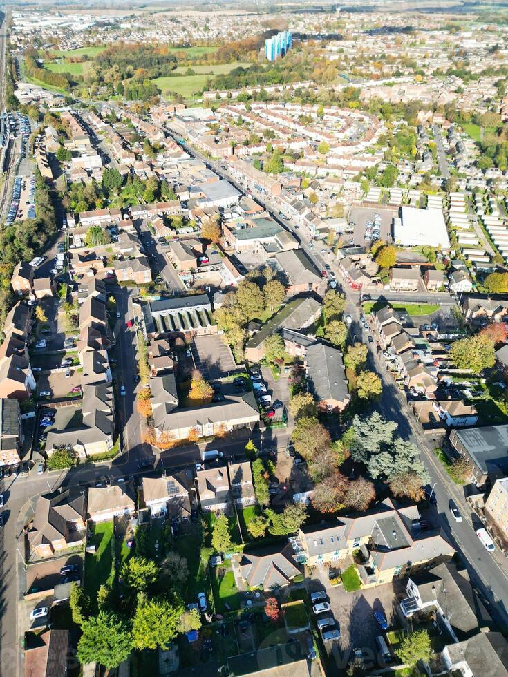 High Angle View of North Luton City of England UK During Cold and Bright Day of Winter. November 7th, 2023 photo