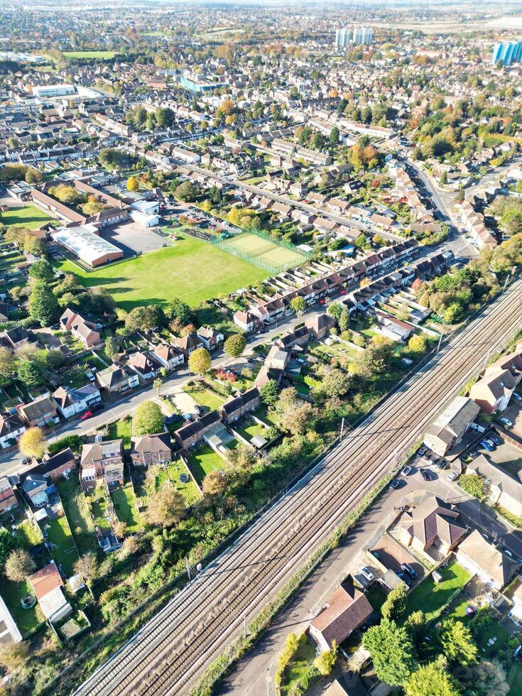 High Angle View of North Luton City of England UK During Cold and Bright Day of Winter. November 7th, 2023 photo