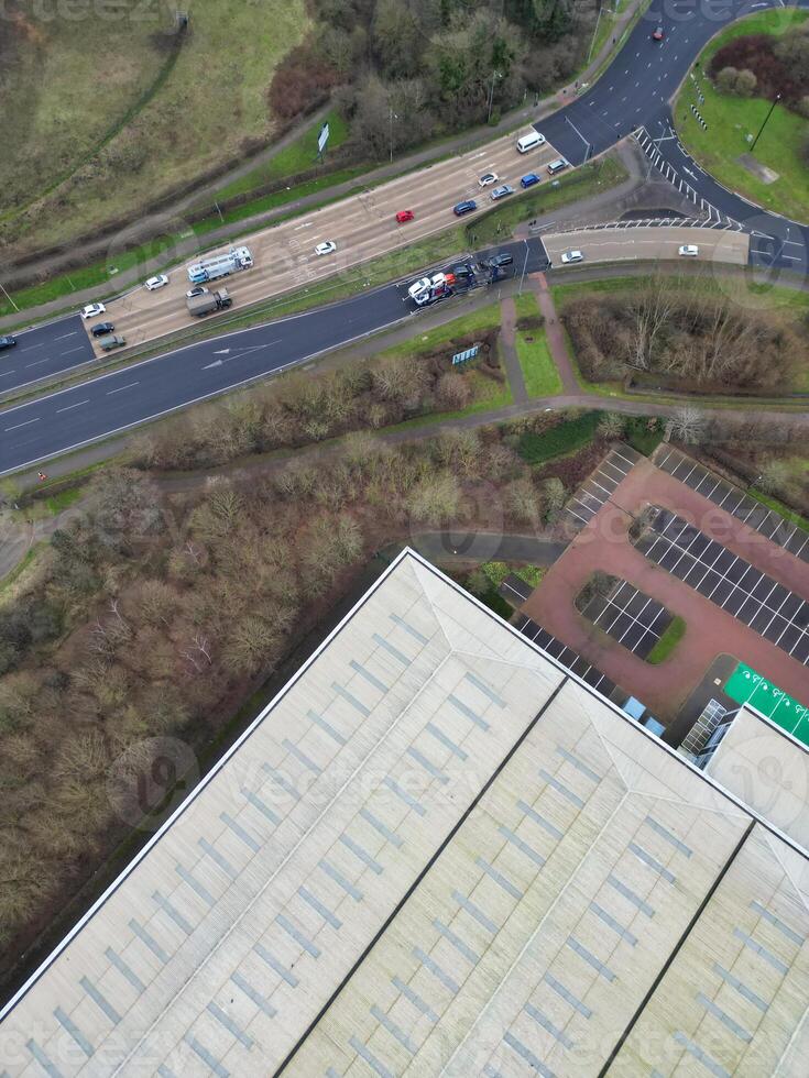 High Angle View of Corby City of Northamptonshire England United Kingdom. November 1st, 2023 photo