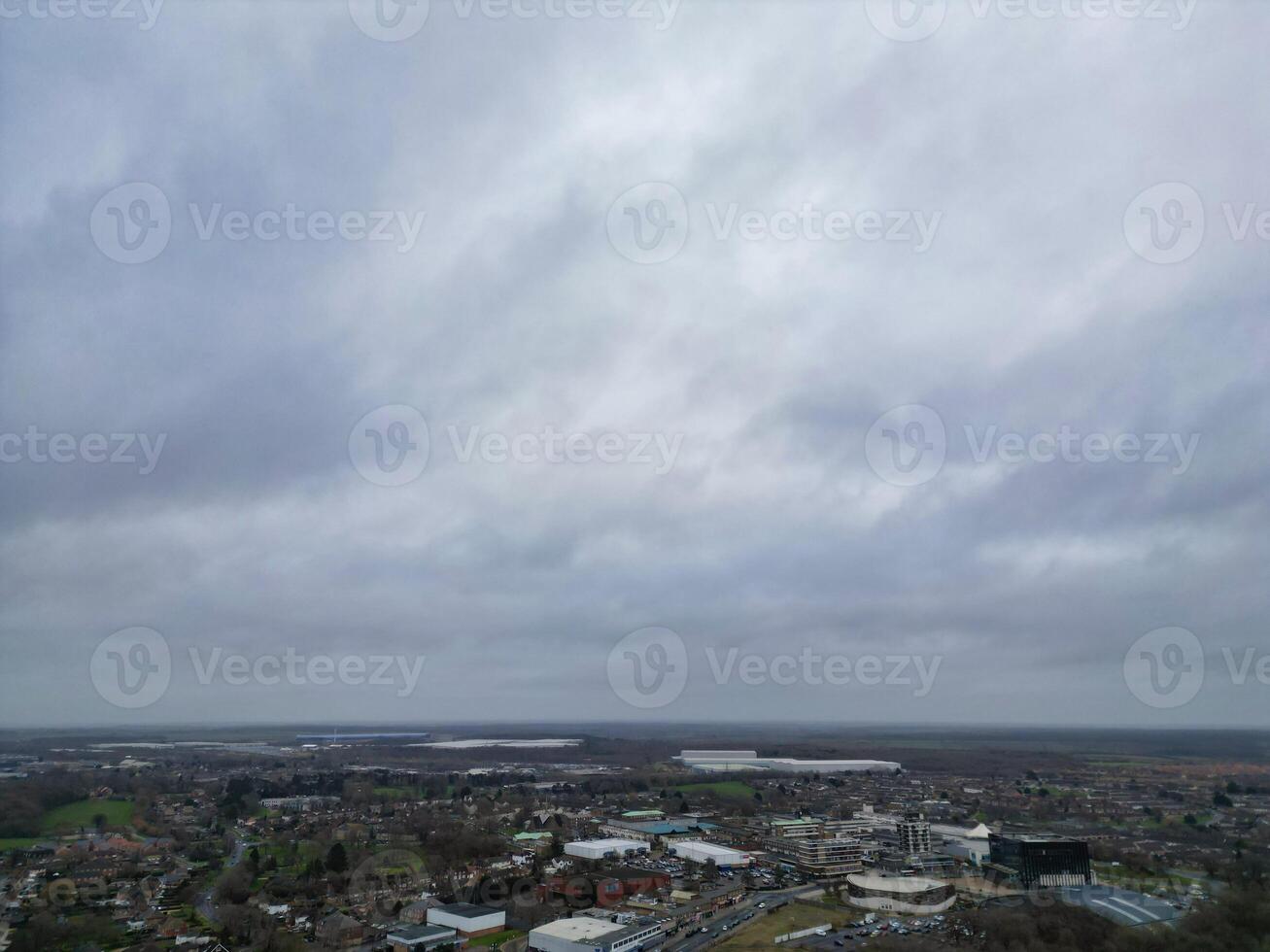 High Angle View of Corby City of Northamptonshire England United Kingdom. November 1st, 2023 photo