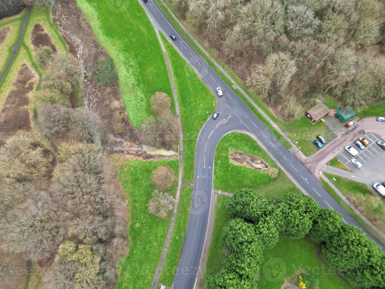 High Angle View of Corby City of Northamptonshire England United Kingdom. November 1st, 2023 photo