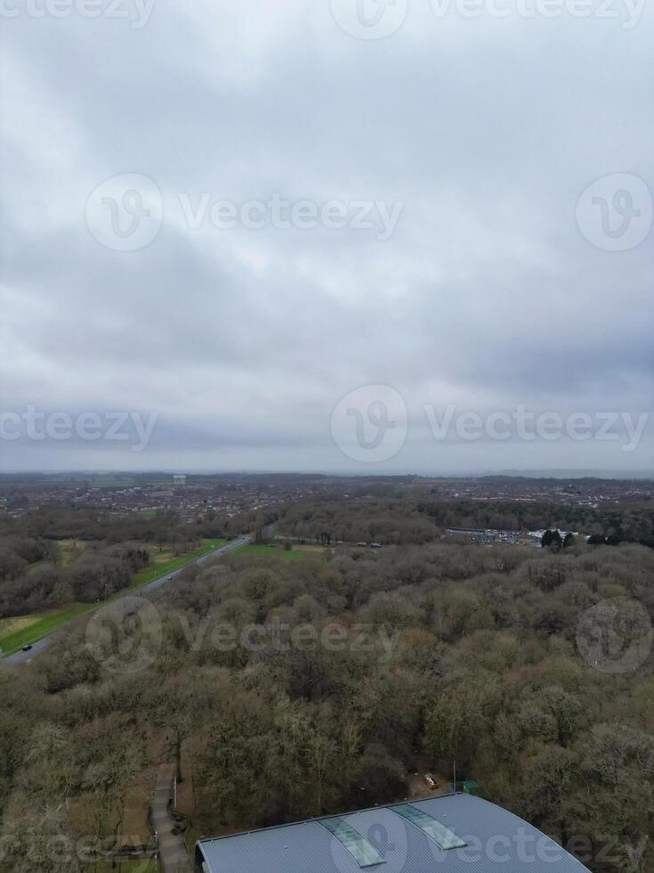 High Angle View of Corby City of Northamptonshire England United Kingdom. November 1st, 2023 photo