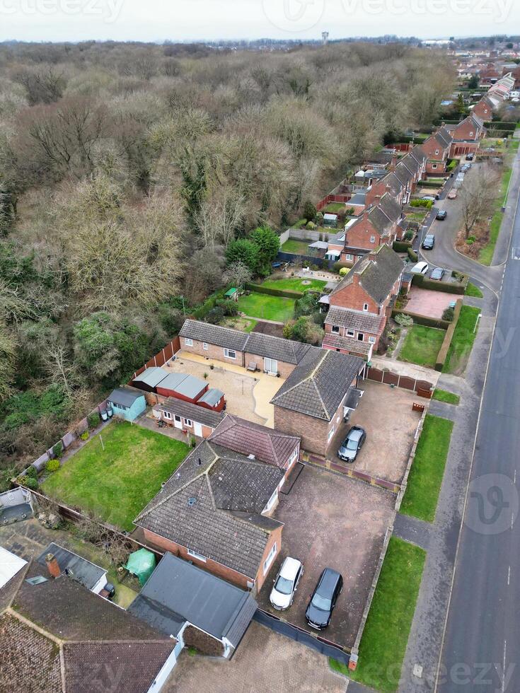 High Angle View of Corby City of Northamptonshire England United Kingdom. November 1st, 2023 photo