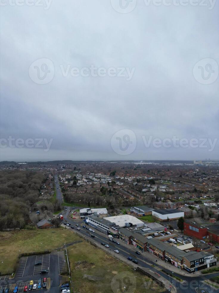 High Angle View of Corby City of Northamptonshire England United Kingdom. November 1st, 2023 photo