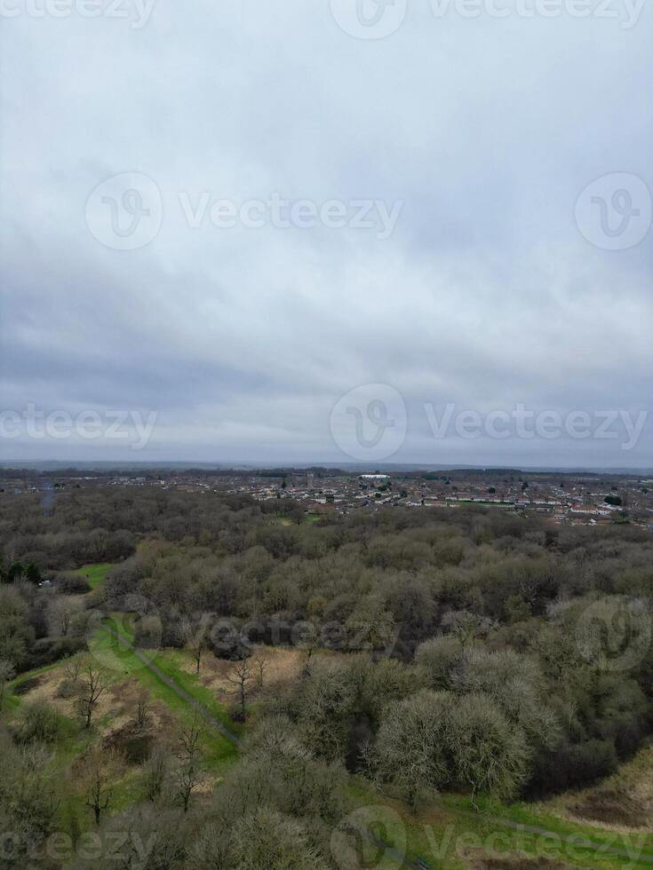 High Angle View of Corby City of Northamptonshire England United Kingdom. November 1st, 2023 photo