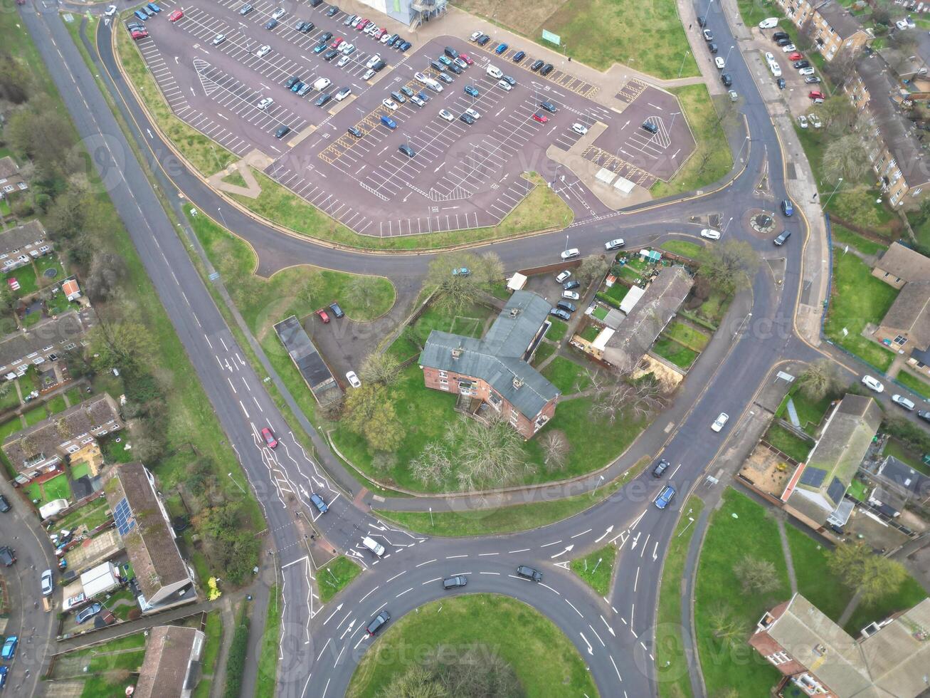 High Angle View of Corby City of Northamptonshire England United Kingdom. November 1st, 2023 photo