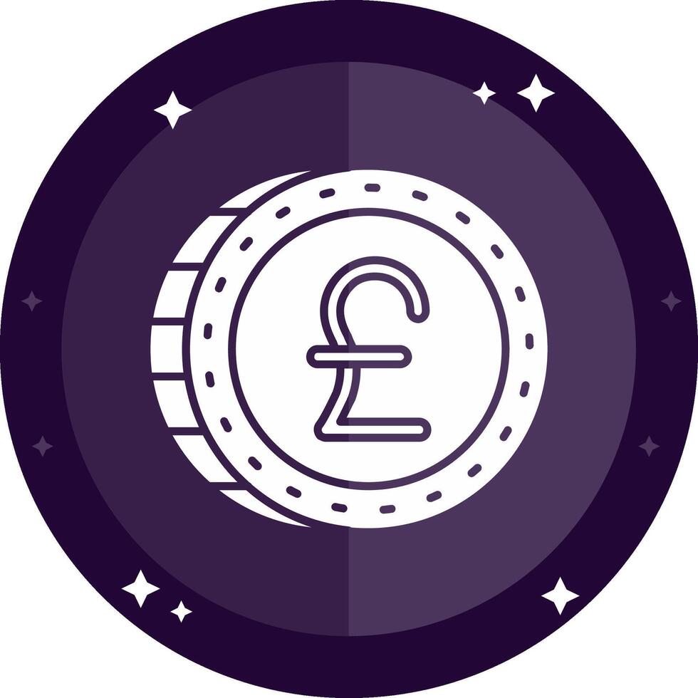 Pound Solid badges Icon vector