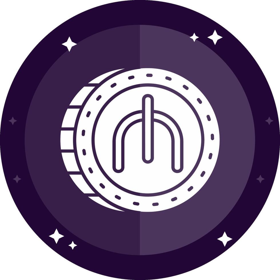Manat Solid badges Icon vector