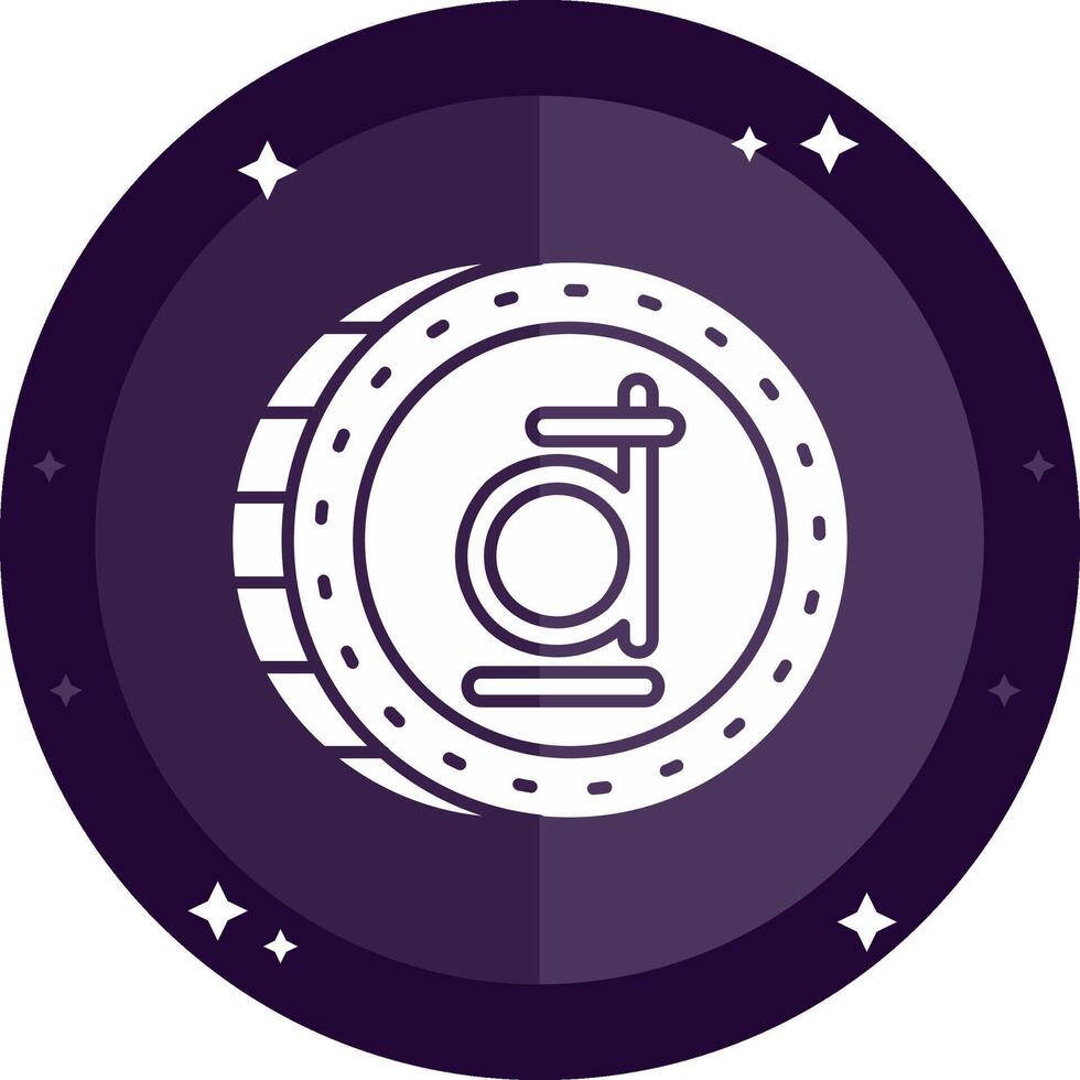 Dong Solid badges Icon vector