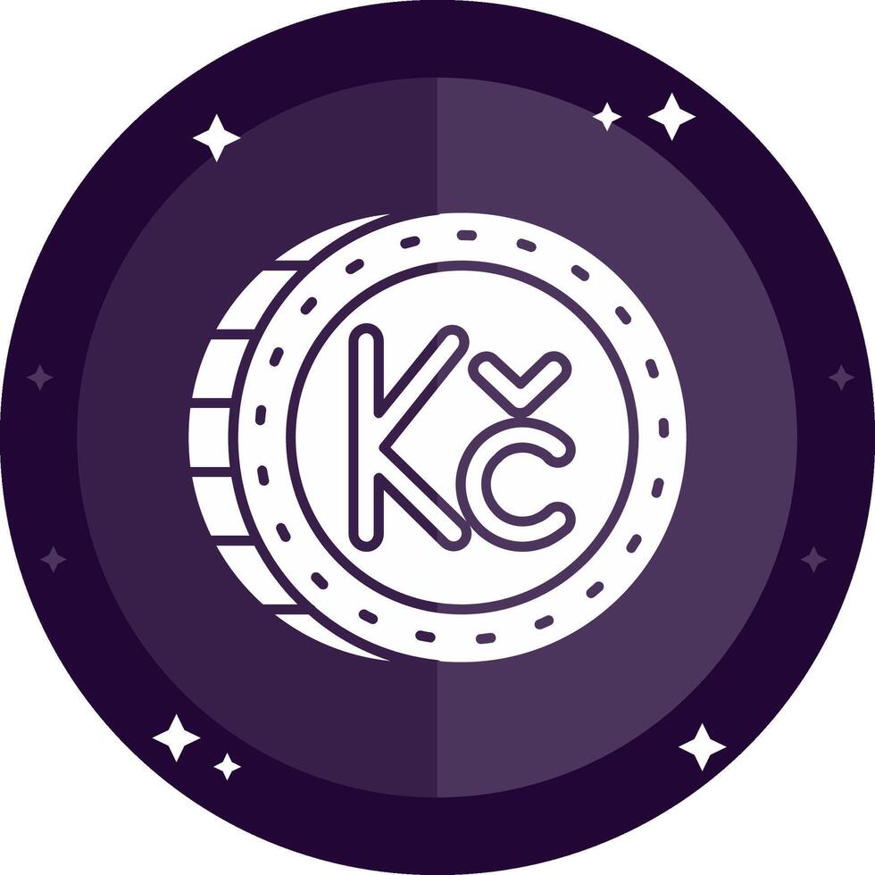 Koruna Solid badges Icon vector