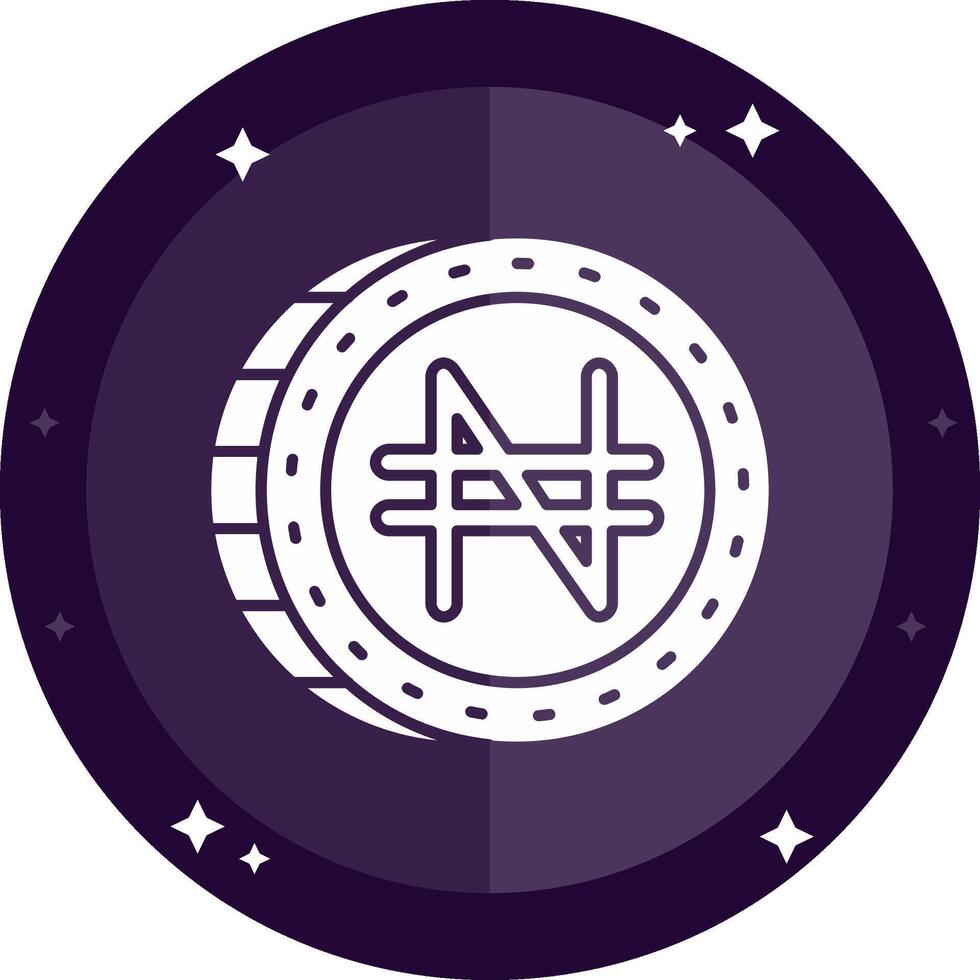 Naira Solid badges Icon vector