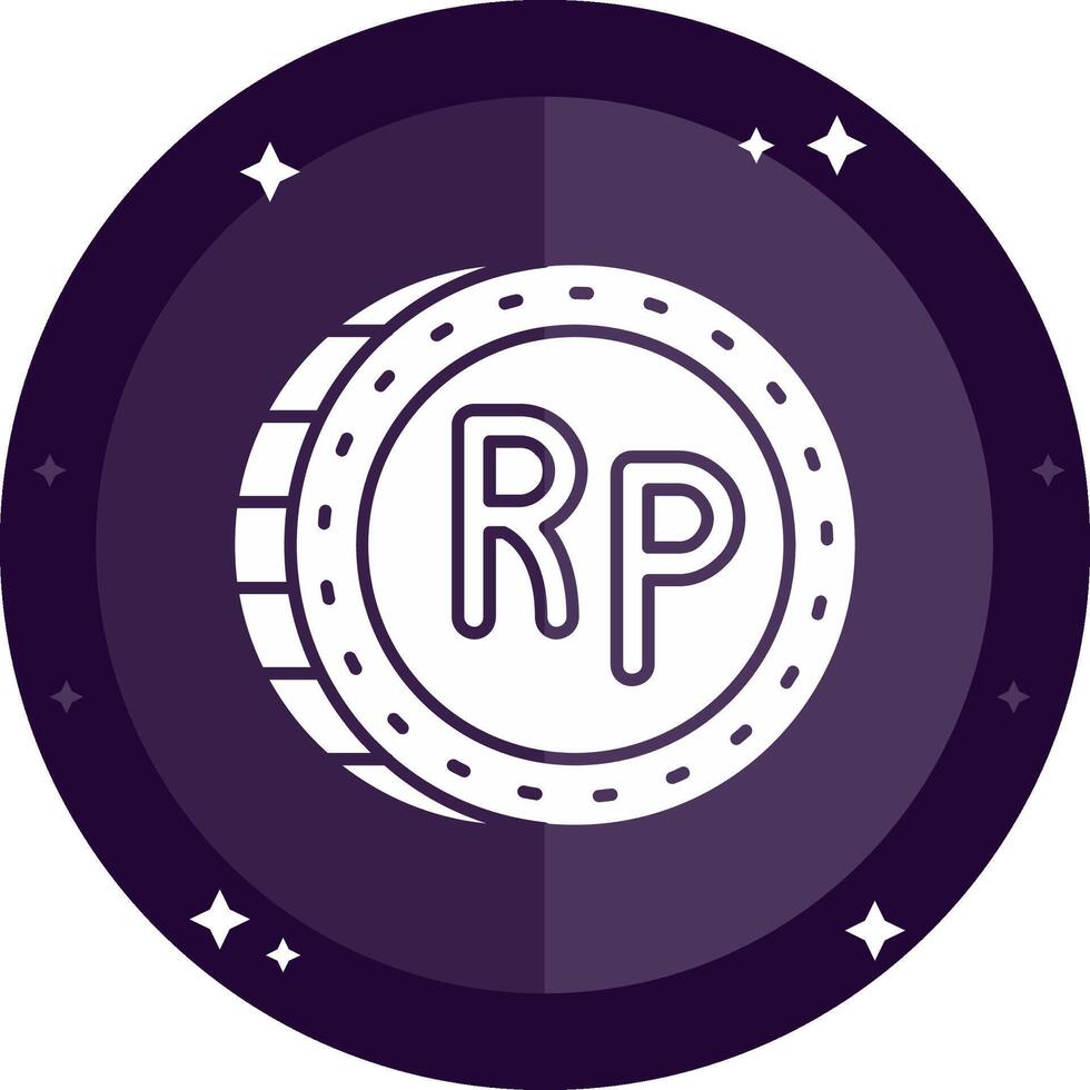 Indonesian rupiah Solid badges Icon vector