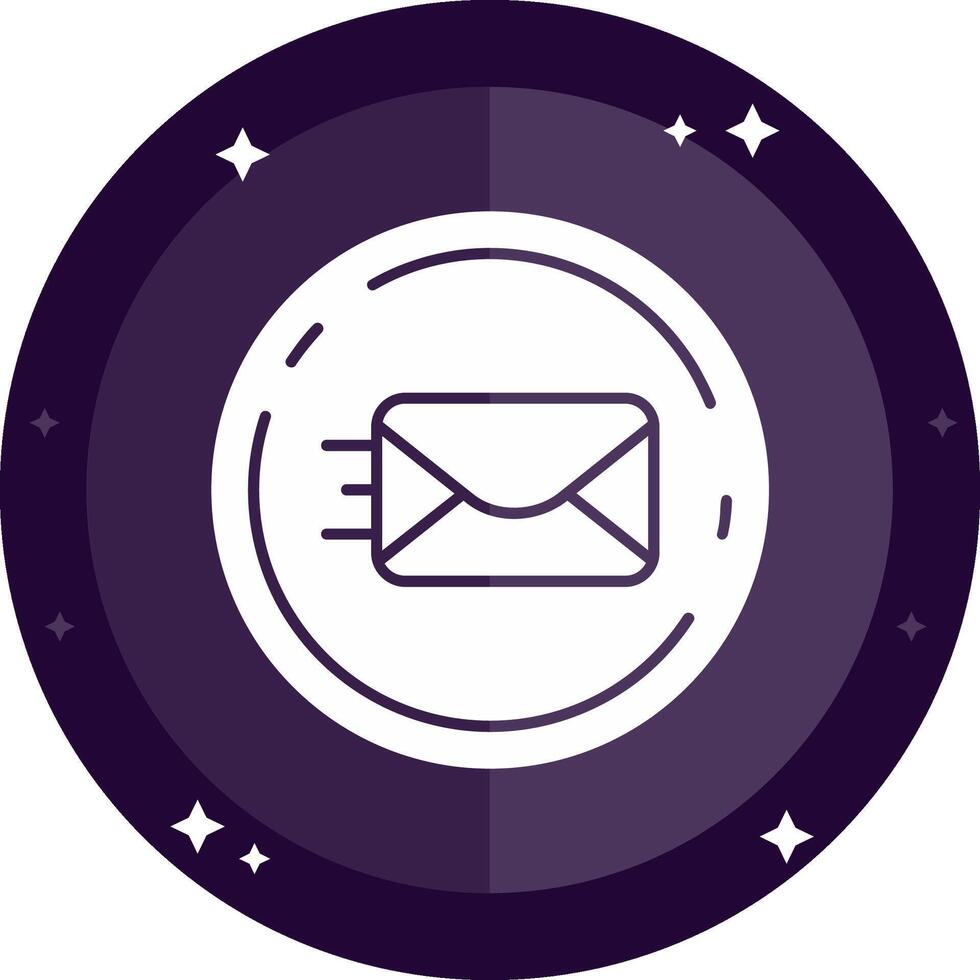Send Solid badges Icon vector