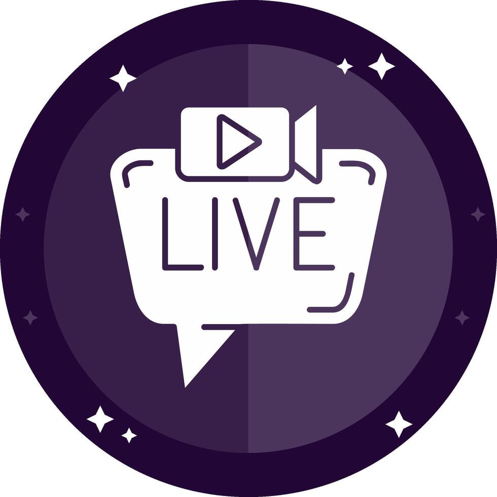 Live Solid badges Icon vector